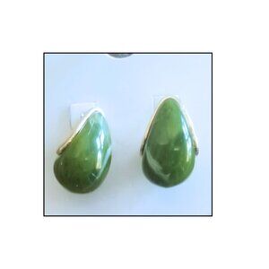 NWT Gap Sage Green Resin Teardrop Studs | Minimalist Matte Earrings